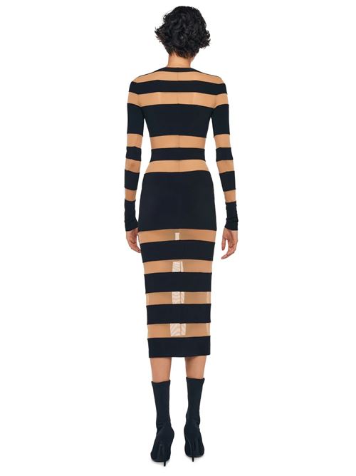spliced dress NORMA KAMALI | KK4213PM229001BLACK/NUDE